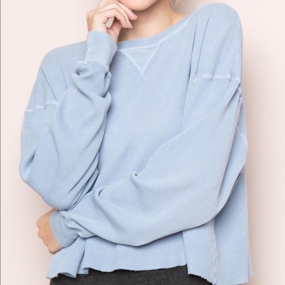 Brandy Melville waffle crop long sleeve